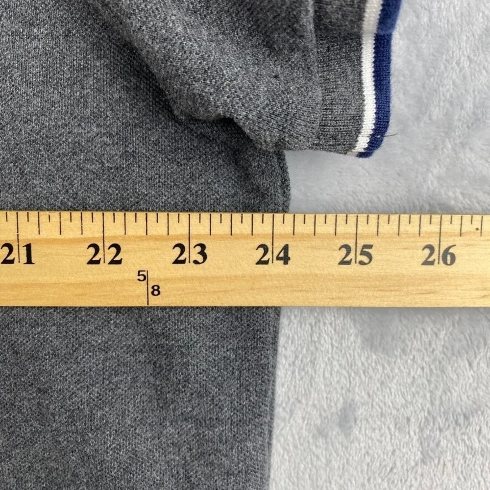 Polo Ralph Lauren Polo Shirt Mens XXL Pique Knit Trim Gray Blue Pony
